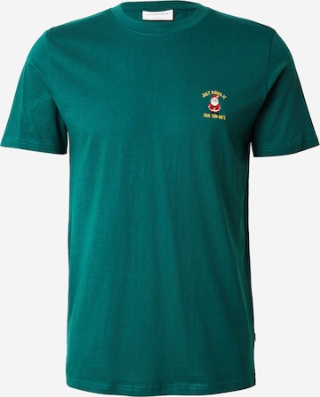 Lindbergh Tričko 'Christmas' – zelená: přední strana