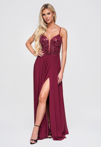 Ombre Abendkleid in Rot