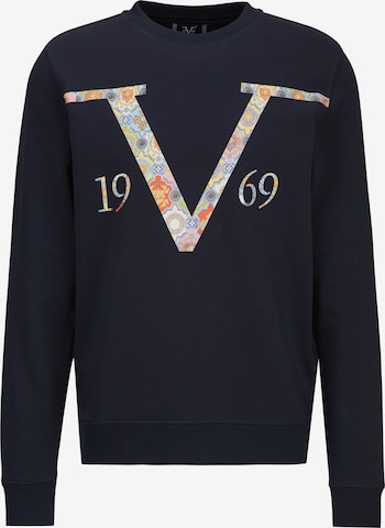 19V69 ITALIA Sweatshirt 'Nico Baroque' in Blauw: voorkant