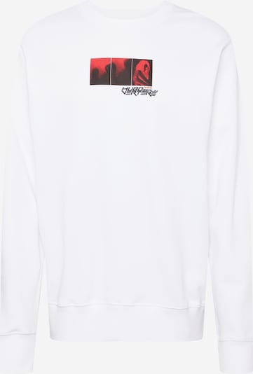 HUGO Sweatshirt 'Dertere' in rot / schwarz / weiß, Produktansicht