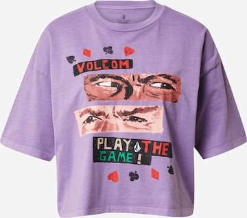 Volcom T-Shirt 'PLAY THE' in Lila: predná strana