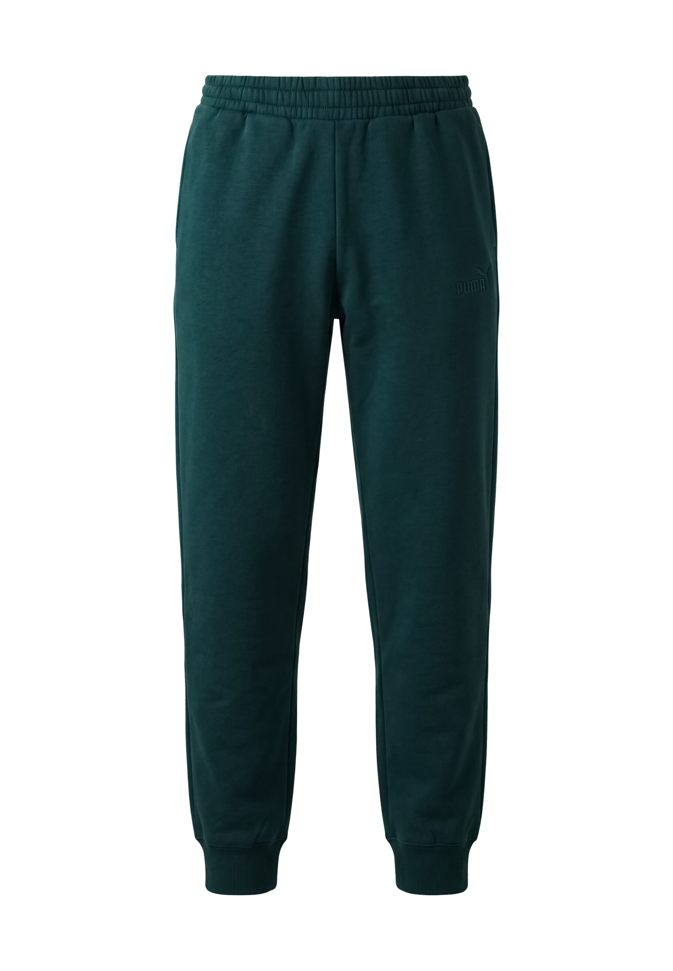 Effilé Pantalon de sport 'ESS No. 1' PUMA en vert : devant