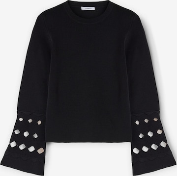 Pull-over MOTIVI en noir : devant