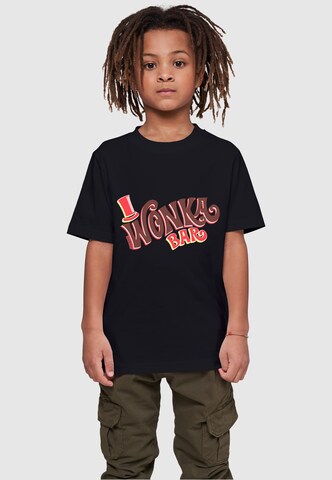 ABSOLUTE CULT Shirt 'Willy Wonka - Bar' in Black: front