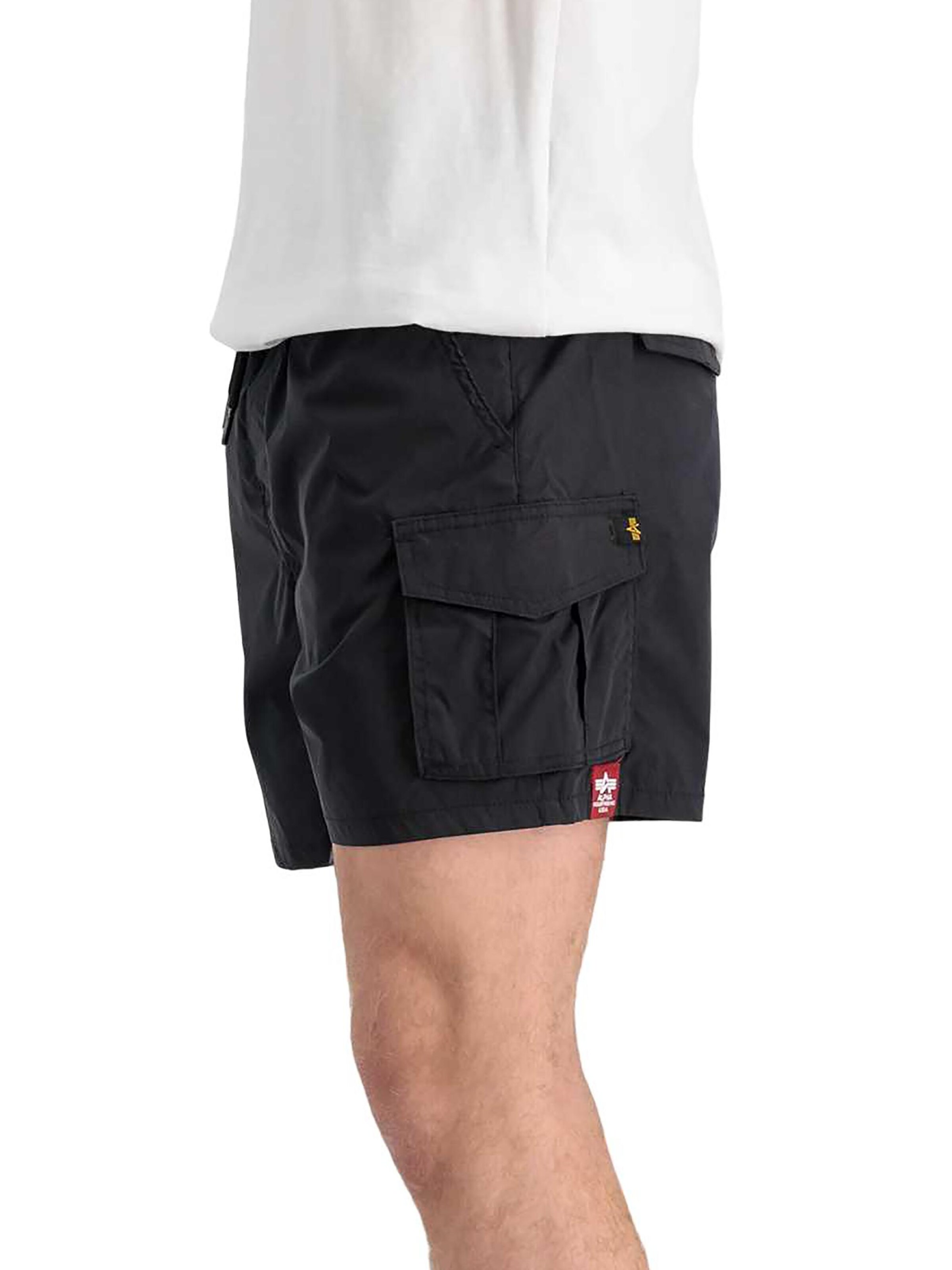 ALPHA INDUSTRIES Regular Cargo Pants 'Nylon Cargo' in Black