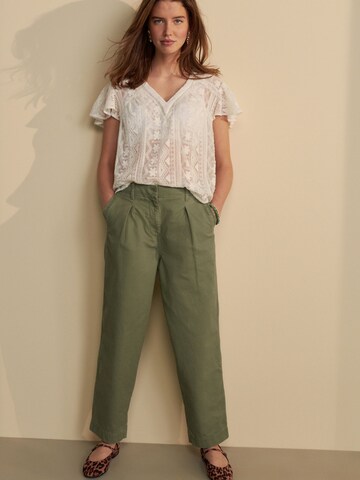 Next Loose fit Pleat-front trousers in Green
