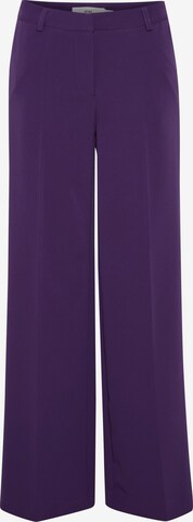 ICHI Pleated Pants 'Lexi' in Purple: front