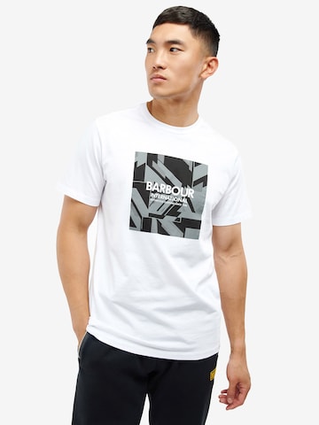 Barbour International Μπλουζάκι 'Darwen' σε λευκό: μπροστά