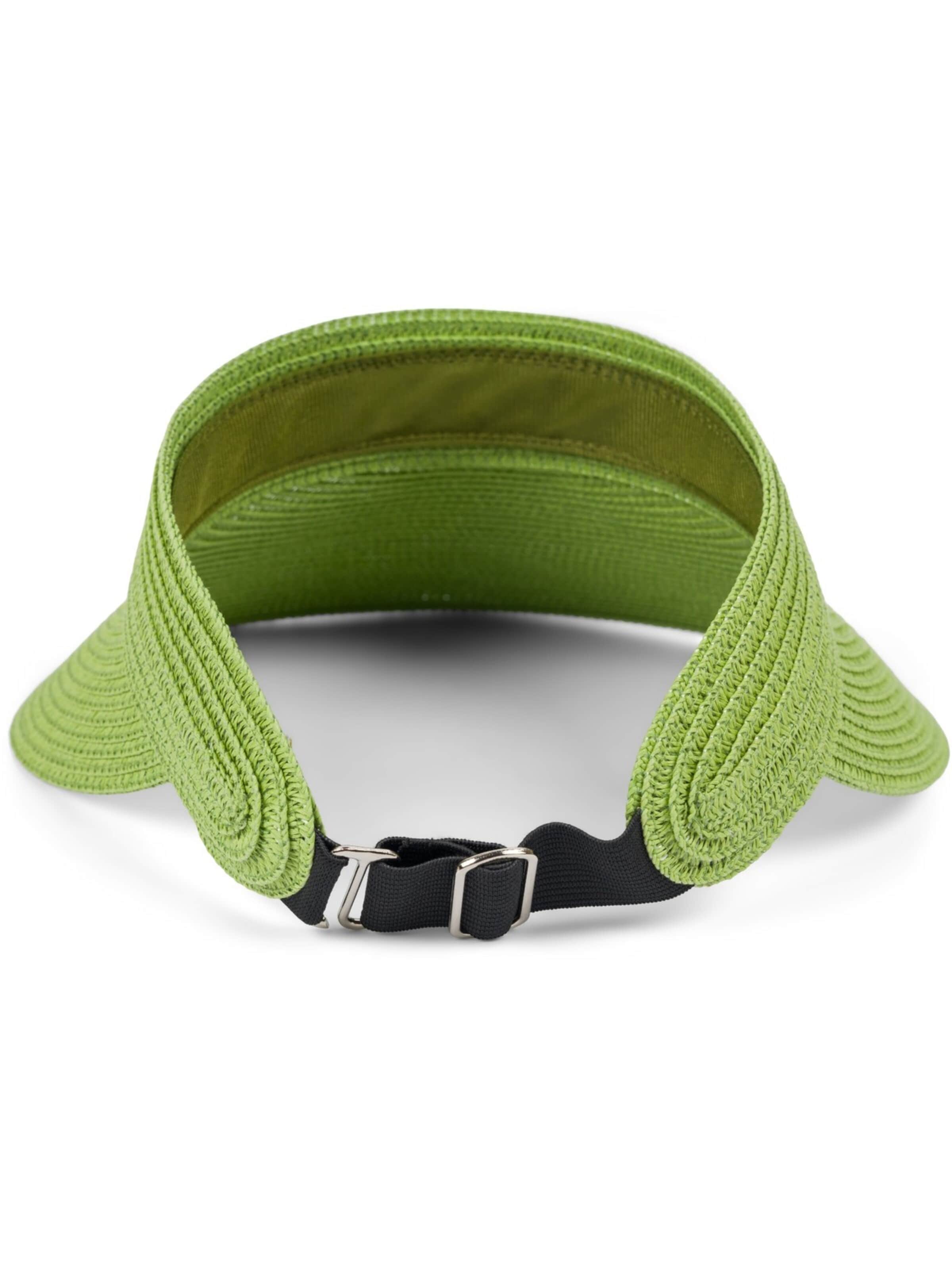 styleBREAKER Cap 'Papierstroh Visor Cap Einfarbig' in Green