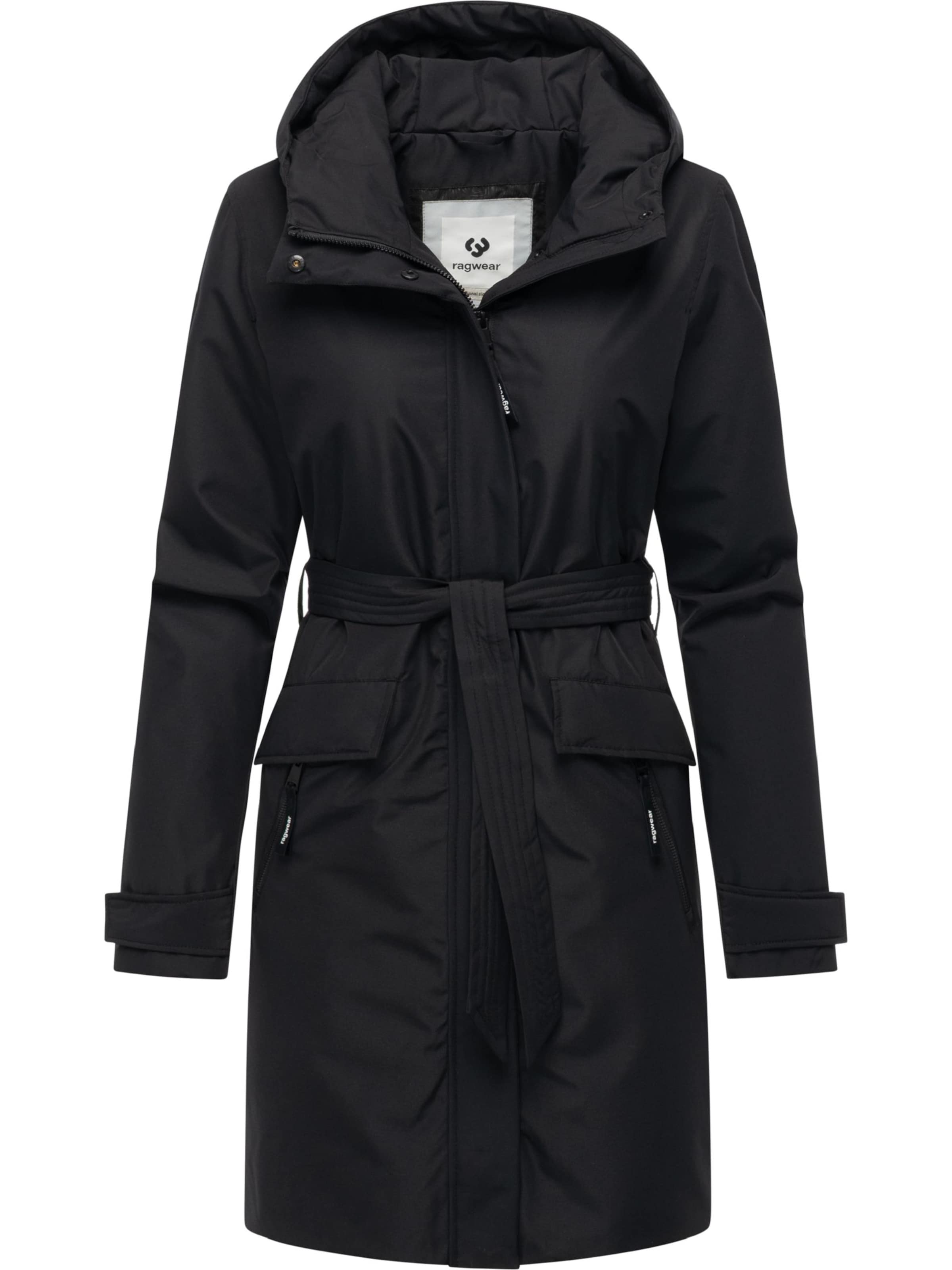 Ragwear Funktionsmantel 'Horatia' in Schwarz: Vorderseite