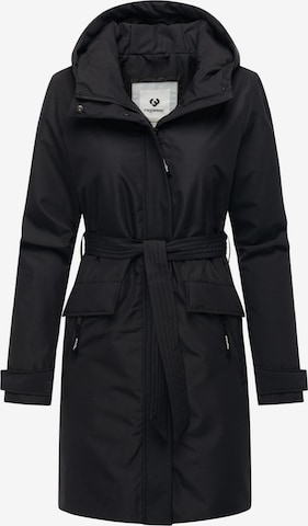 Manteau fonctionnel 'Horatia' Ragwear en noir : devant