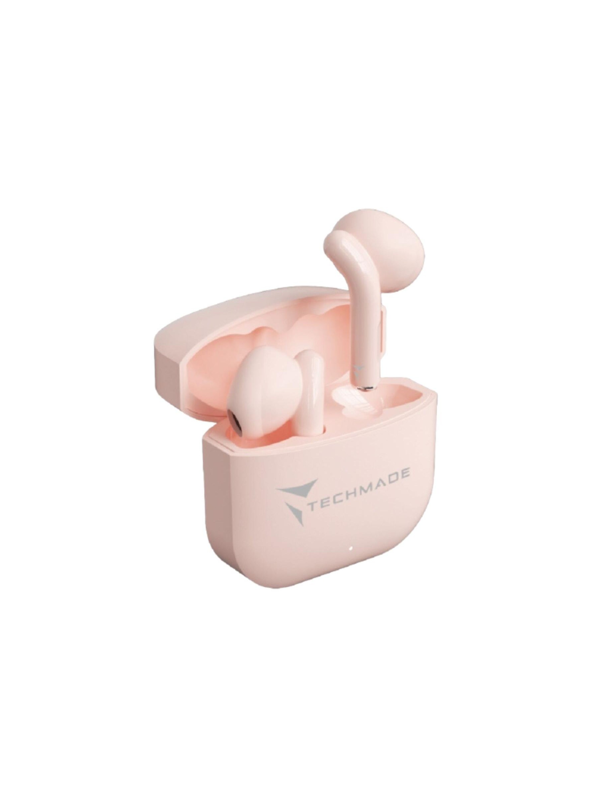 Techmade Digital Watch 'Dynamic 2 Smartwatch – Bundle mit Kopfhörern' in Pink