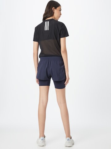 ADIDAS SPORTSWEAR Skinny Workout Pants 'Run Icons Two-In-One ' in Blue