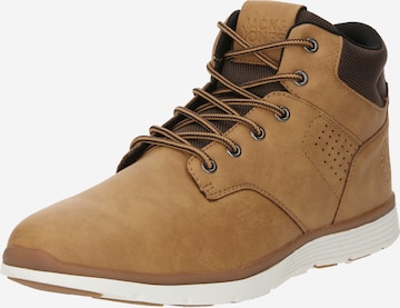 JACK & JONES Lace-Up Boots 'JOINER' in Brown: front