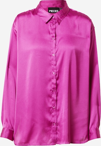 PIECES - Blusa 'RIRI' em roxo: frente
