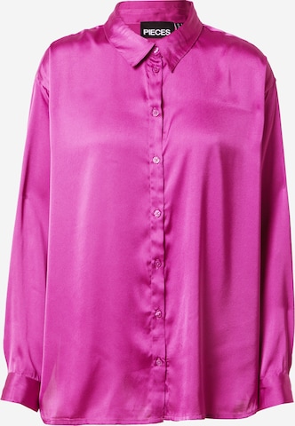 PIECES Bluse 'RIRI' i lilla: forside