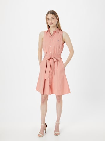 Polo Ralph Lauren Blousejurk in Roze: voorkant