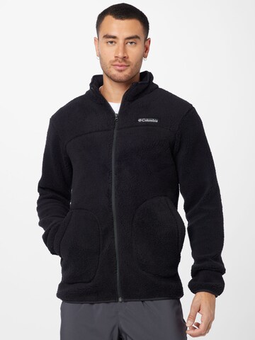 COLUMBIA Athletic Fleece Jacket in Black: front