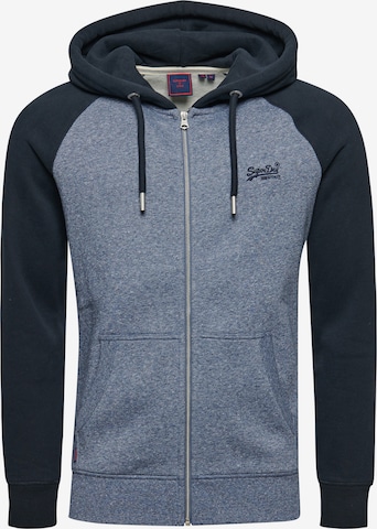 Superdry Sportsweatjacke in Blau: predná strana