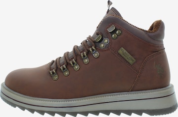 Boots stringati 'VIKING002MDUT1' di U.S. POLO ASSN. in marrone: frontale