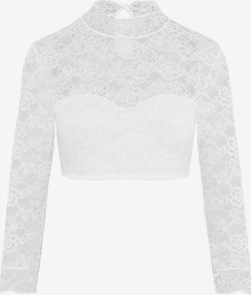 SUSA Trachtenbluse 'Wiesn-Zauber' in Weiß: Vorderseite