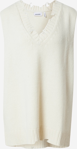 WEEKDAY Υπερμέγεθες πουλόβερ σε λευκό: μπροστά