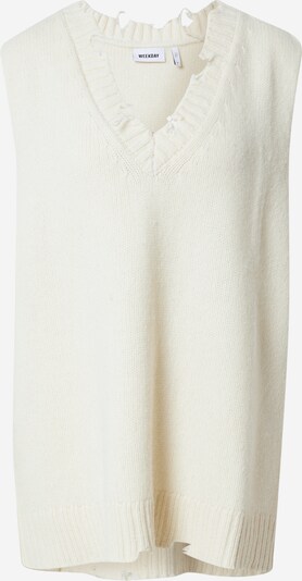 WEEKDAY "Oversize" stila džemperis, krāsa - balts, Preces skats