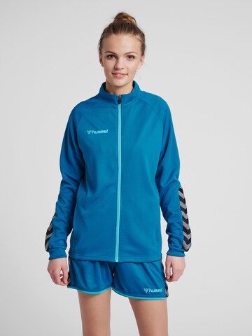 Hummel Trainingsjack in Blauw: voorkant