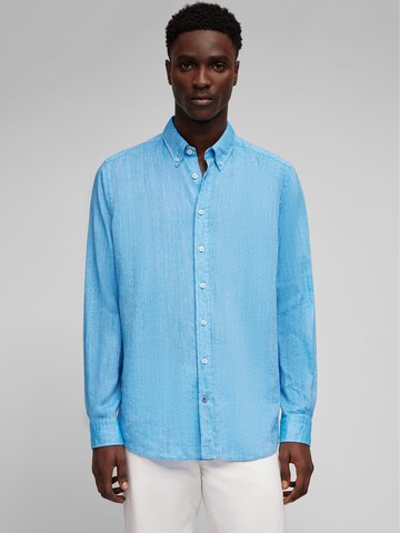 HECHTER PARIS Regular Fit Hemd in Blau: Vorderseite
