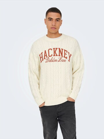Pull-over 'ONSMack' Only & Sons en blanc