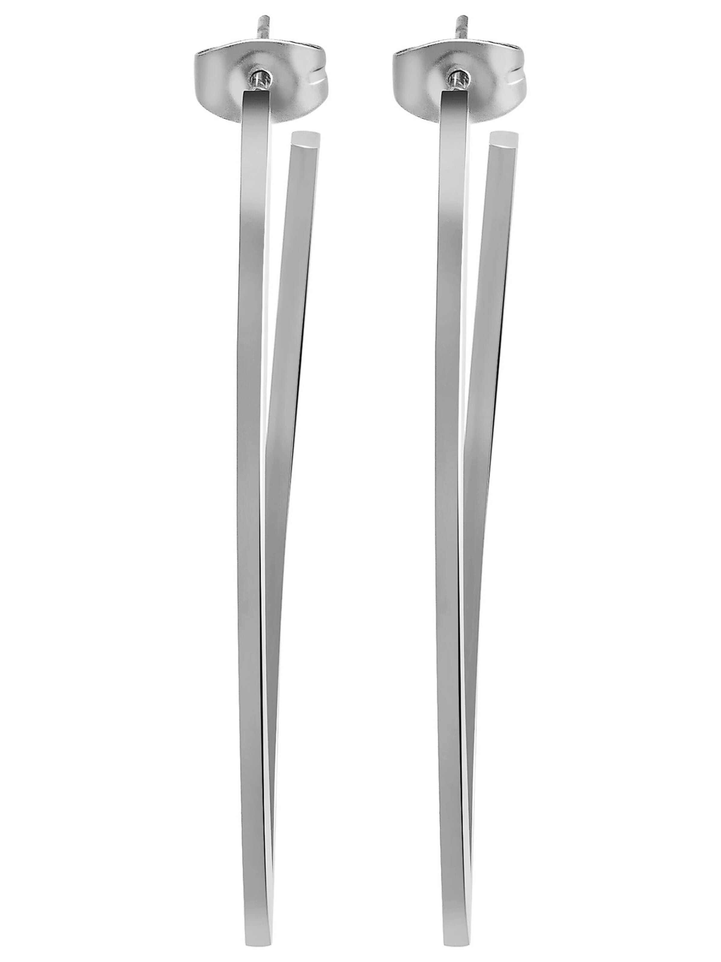 Akzent Earrings 'Trix, langlebig' in Silver: front