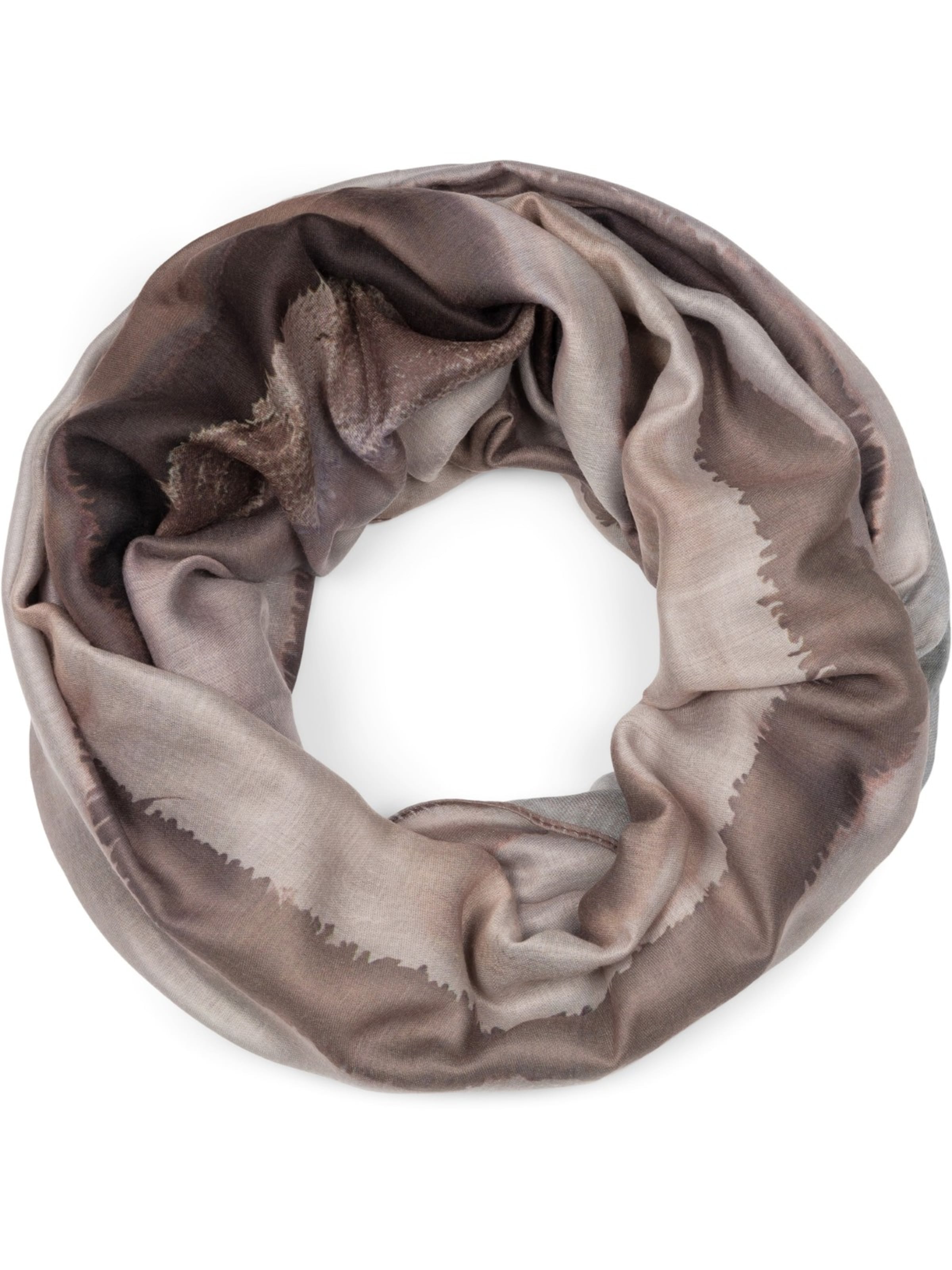 styleBREAKER Schlauchschal 'Bunter Loop Aquarell Farbverlauf Streifen'‌‌ in Braun: Vorderseite