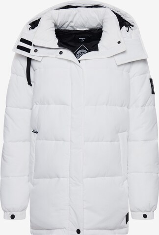 Superdry Winterjas 'Expedition Cocoon' in Wit: voorkant