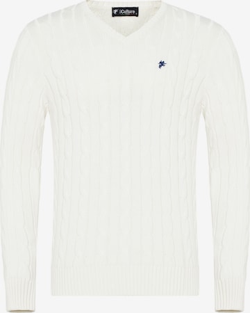 DENIM CULTURE Sweater 'MAURIZIO' in White: front