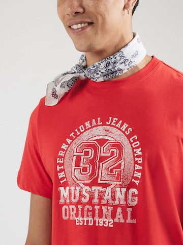 MUSTANG Shirt 'Austin' in Rood