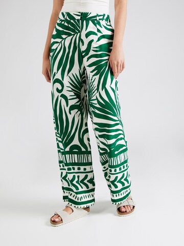 Wide Leg Pantalon 'Lucinda' WHITE STUFF en vert : devant
