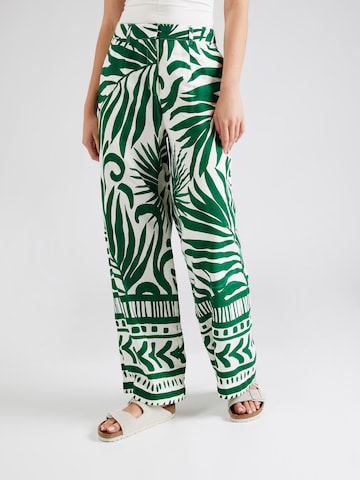 Wide Leg Pantalon 'Lucinda' WHITE STUFF en vert : devant