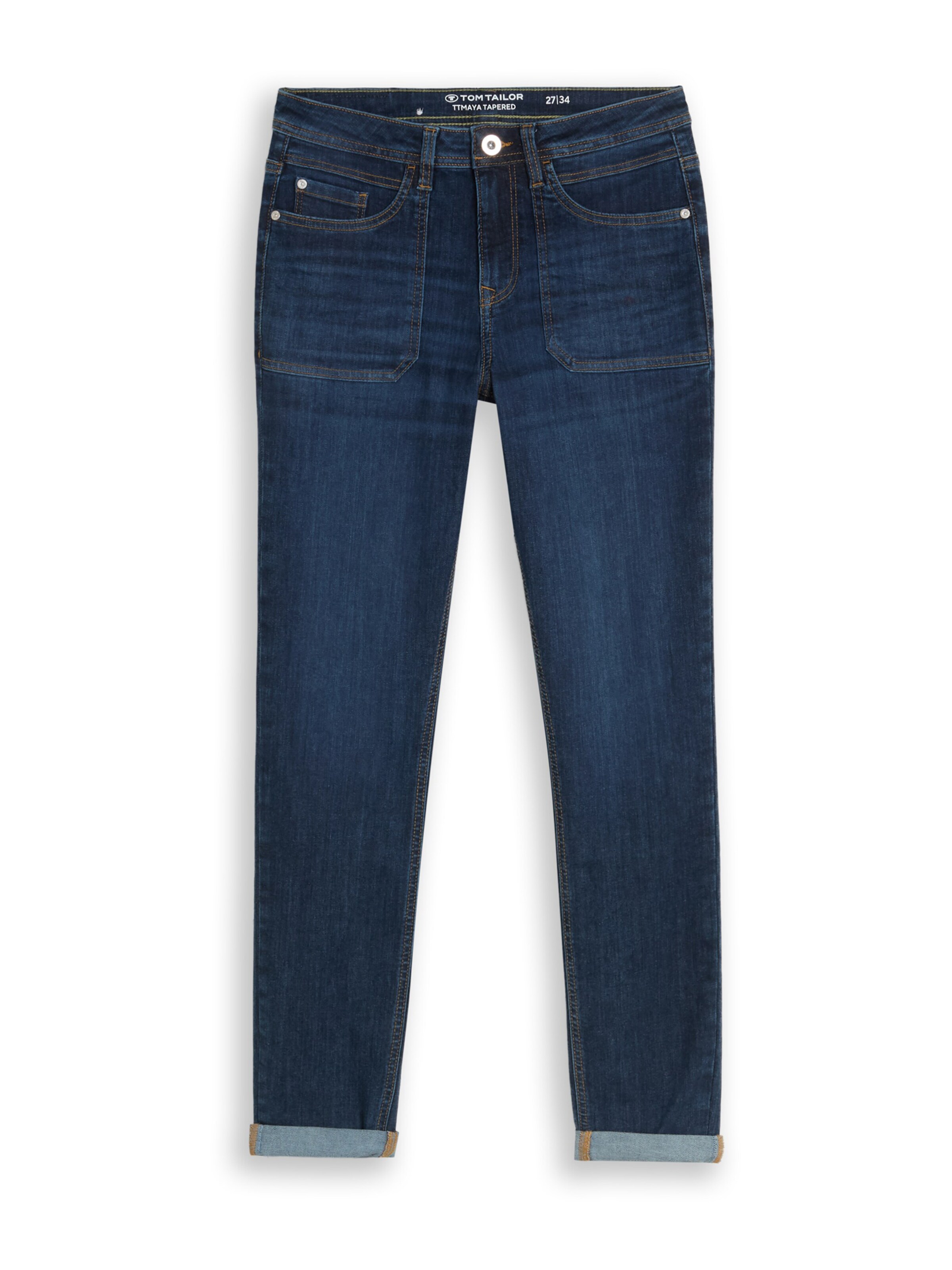 TOM TAILOR - Tapered Vaquero 'MAYA' en azul: frente