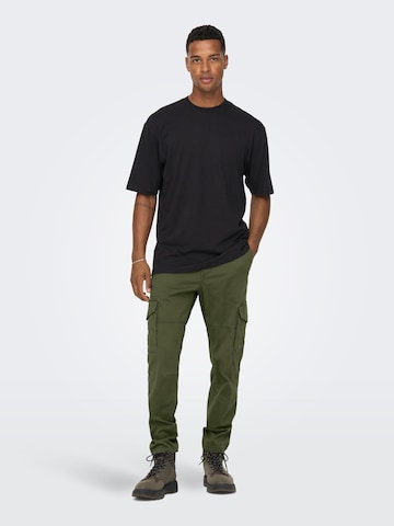 Only & Sons Tapered Cargo Pants 'Dean' in Green