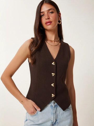 Gilet 'Westen' di Happiness İstanbul in marrone