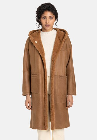 Werner Christ Between-Seasons Coat in Brown