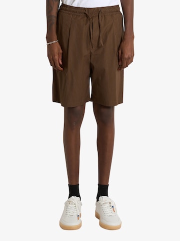 regular Pantaloni con pieghe di LOW BRAND in marrone: frontale