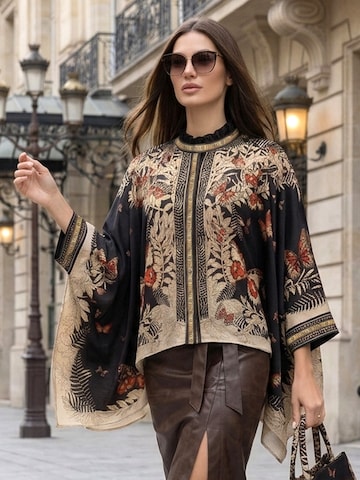 JIORO Tunic 'MIDNIGHT BUTTERFLIES' in Black