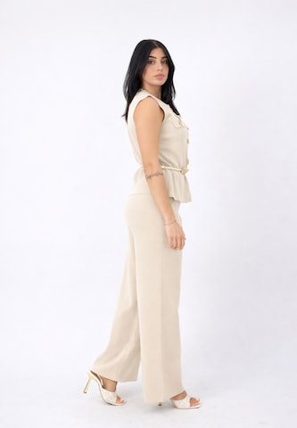 Pantalons de tailleur Elara en beige
