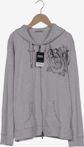 MARGITTES Sweatshirt & Zip-Up Hoodie in XL in Grey: front