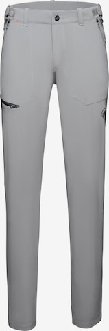 MAMMUT Slim fit Outdoor Pants 'Runbold' in Grey: front