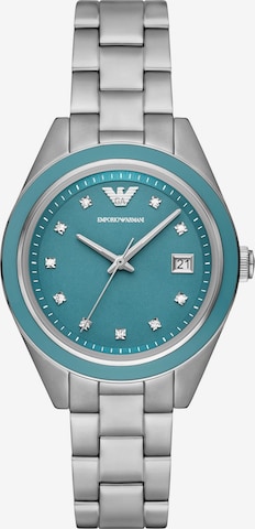 Emporio Armani - Reloj analógico en plata: frente