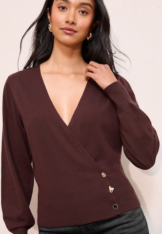 Friends Like These Knit cardigan in Red: front