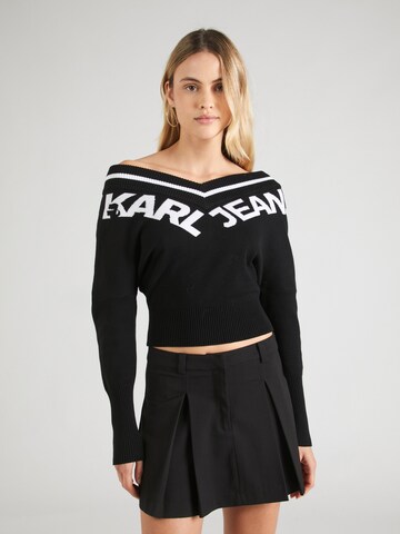 KARL LAGERFELD JEANS Pullover in Schwarz: Vorderseite