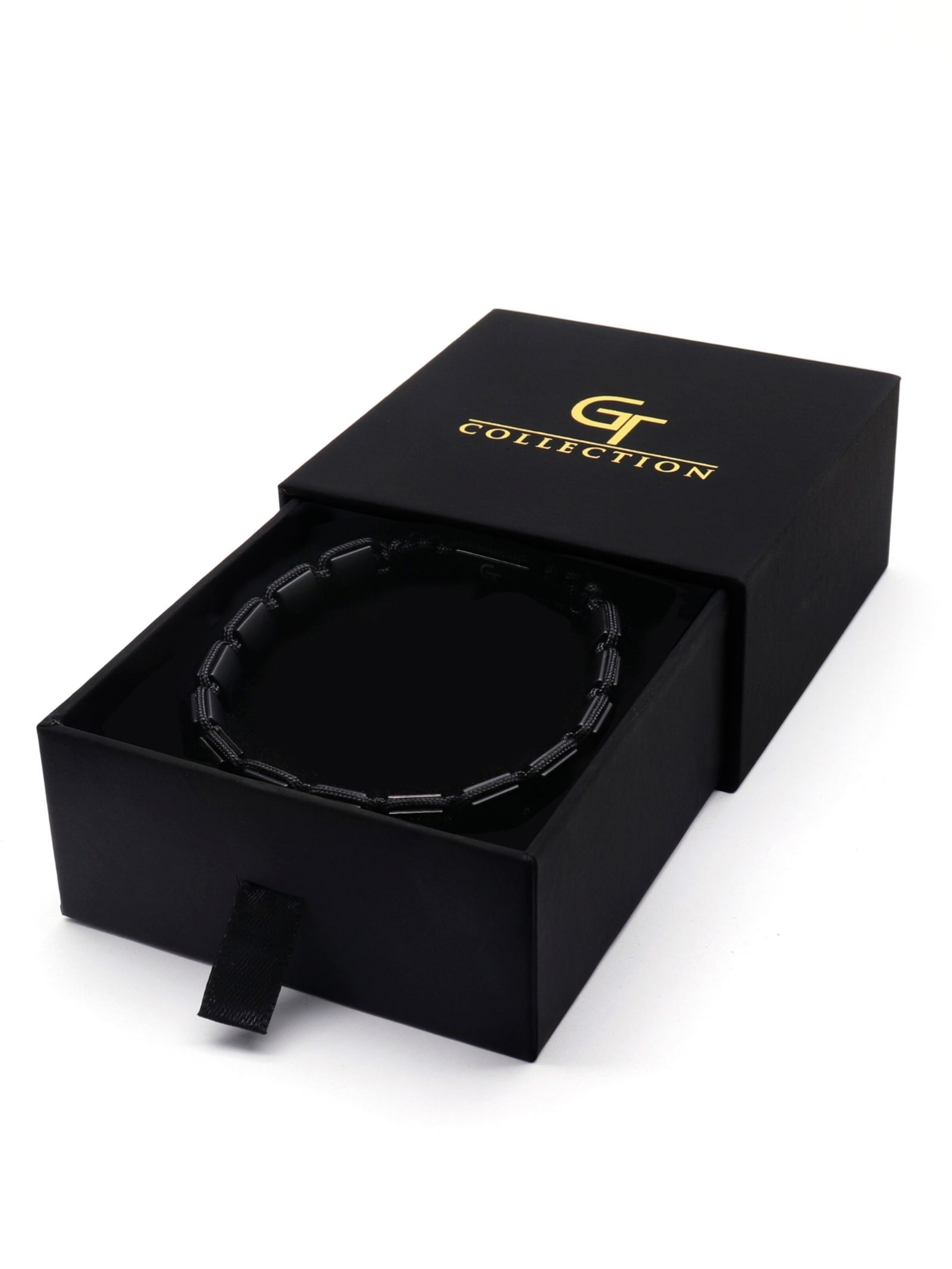 GT Collection Bracelet 'Flat-Bead' in Black